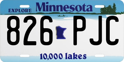 MN license plate 826PJC