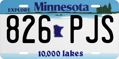 MN license plate 826PJS