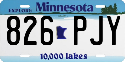 MN license plate 826PJY
