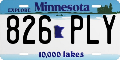 MN license plate 826PLY