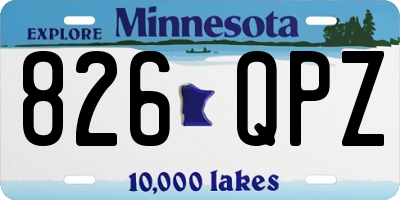 MN license plate 826QPZ