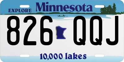 MN license plate 826QQJ