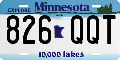 MN license plate 826QQT