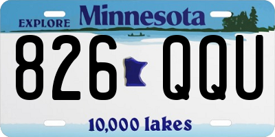 MN license plate 826QQU