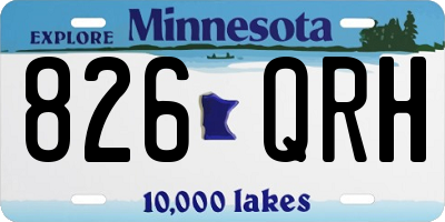 MN license plate 826QRH