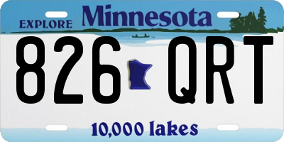 MN license plate 826QRT