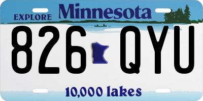 MN license plate 826QYU