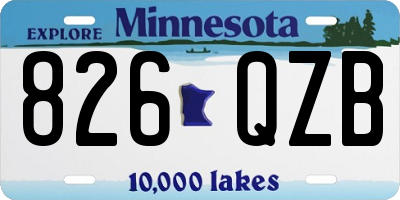 MN license plate 826QZB