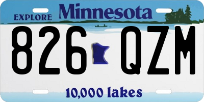 MN license plate 826QZM