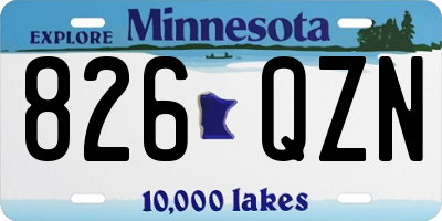 MN license plate 826QZN
