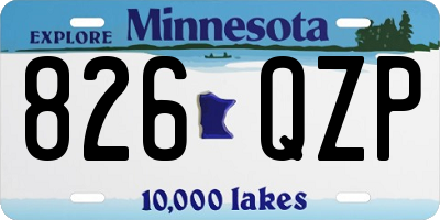 MN license plate 826QZP