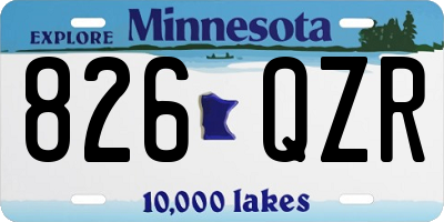 MN license plate 826QZR