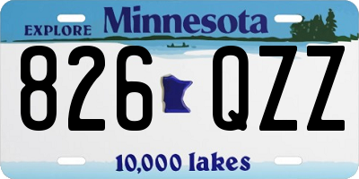 MN license plate 826QZZ