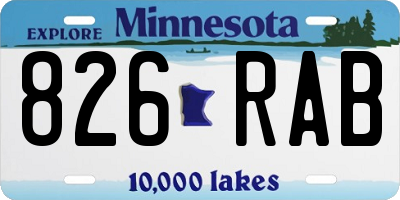 MN license plate 826RAB