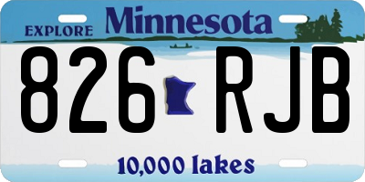 MN license plate 826RJB