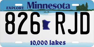 MN license plate 826RJD