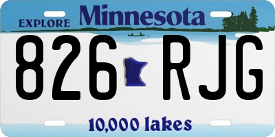 MN license plate 826RJG