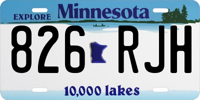 MN license plate 826RJH
