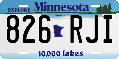 MN license plate 826RJI