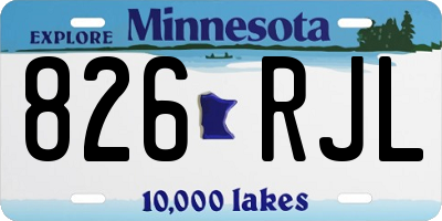 MN license plate 826RJL