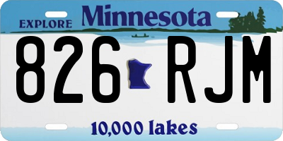 MN license plate 826RJM