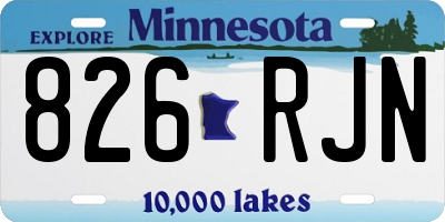 MN license plate 826RJN