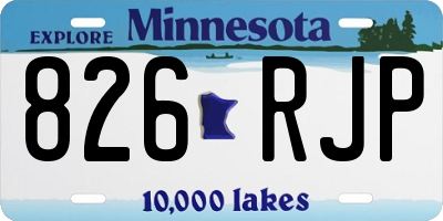MN license plate 826RJP