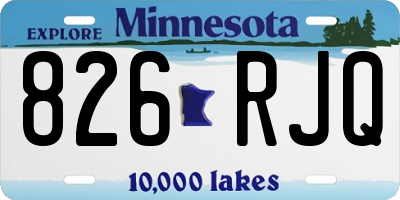 MN license plate 826RJQ