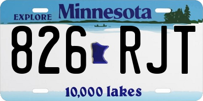 MN license plate 826RJT