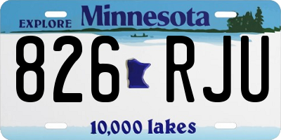 MN license plate 826RJU