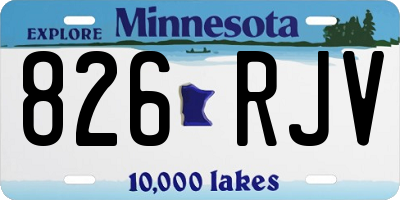 MN license plate 826RJV