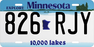 MN license plate 826RJY