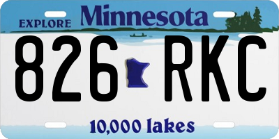MN license plate 826RKC