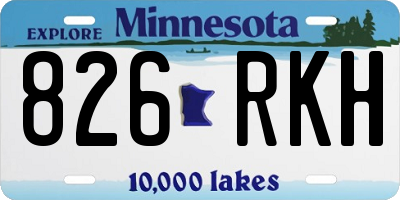 MN license plate 826RKH
