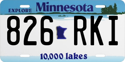 MN license plate 826RKI