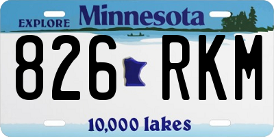 MN license plate 826RKM