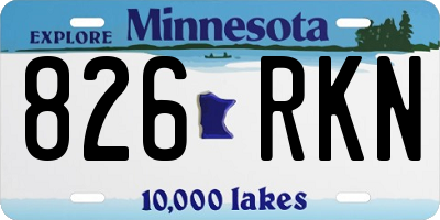 MN license plate 826RKN