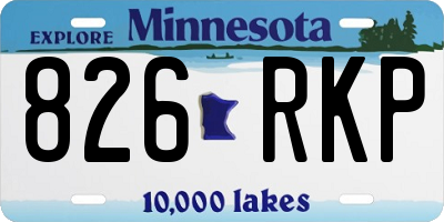 MN license plate 826RKP