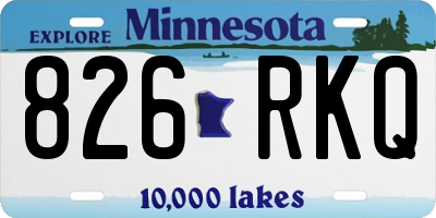 MN license plate 826RKQ