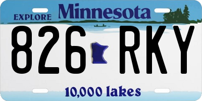 MN license plate 826RKY