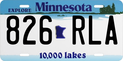 MN license plate 826RLA
