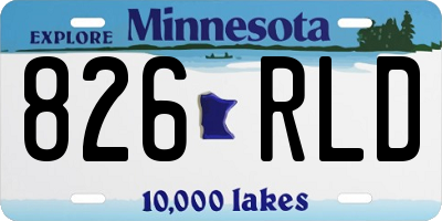 MN license plate 826RLD
