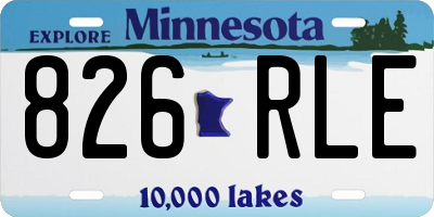 MN license plate 826RLE