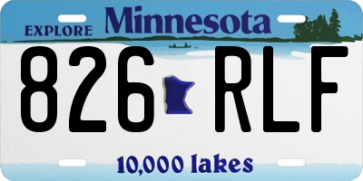 MN license plate 826RLF