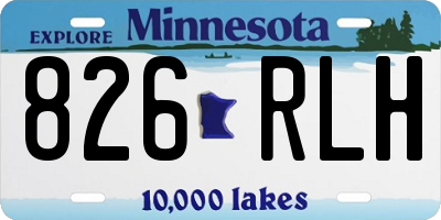 MN license plate 826RLH