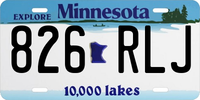 MN license plate 826RLJ