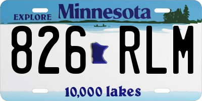 MN license plate 826RLM