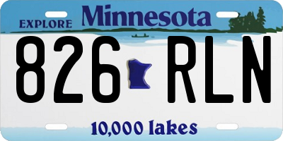 MN license plate 826RLN