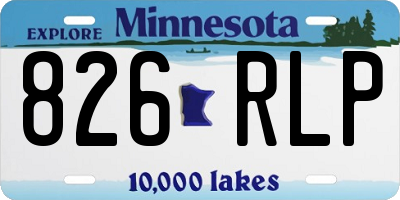 MN license plate 826RLP