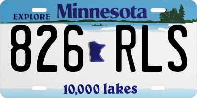 MN license plate 826RLS